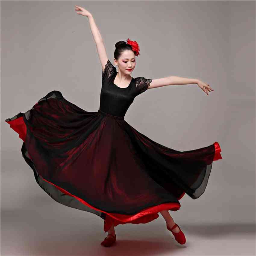 Women Flamenco Costumes, Flamenco Skirt For Dancing Bullfight Festival Ballroom Dresses