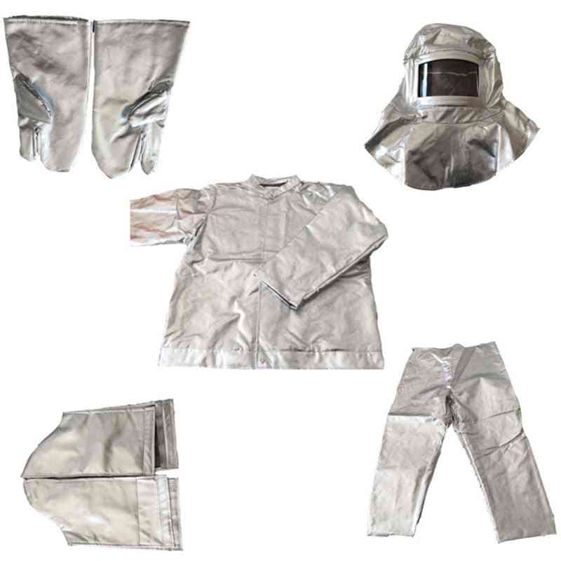 пожароизолационен костюм, високотемпературна защитна кърпа срещу изгаряне от радиация 1000 ° C
