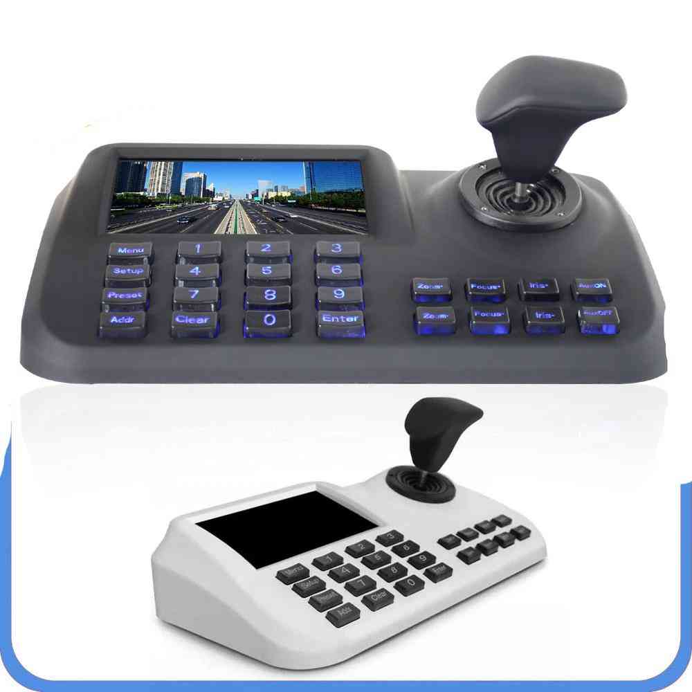Klávesnica 3D CCTV ip ptz joysticku s 5 palcovou LCD obrazovkou pre ip ptz kameru