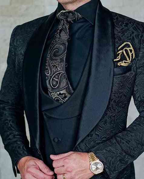 3-piece Italian Design, Smoking Tuxedo, Terno Suits Set-3