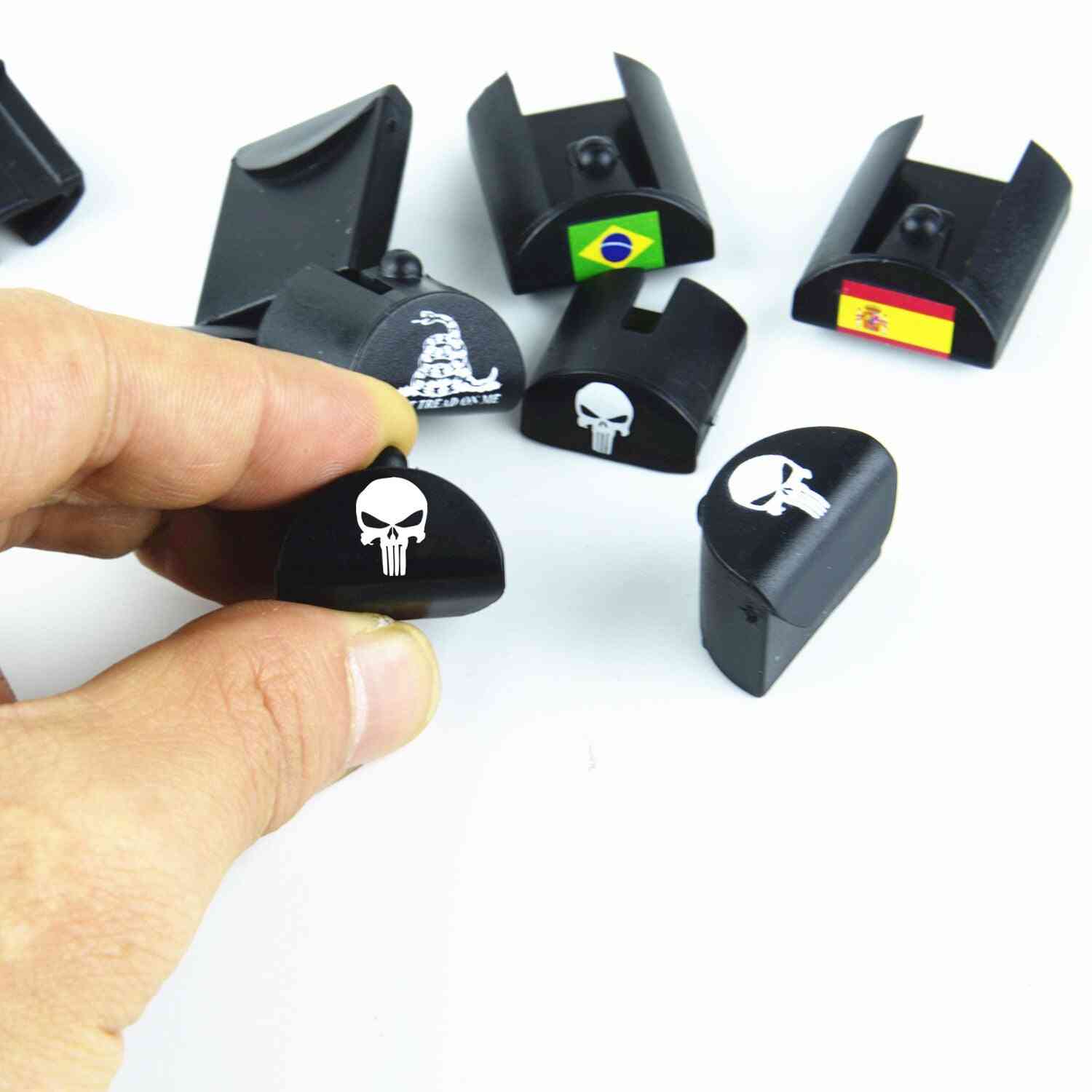 Tactical Skull, Magwell Grip, Frame Insert Plug, Loader Accessories For Glock