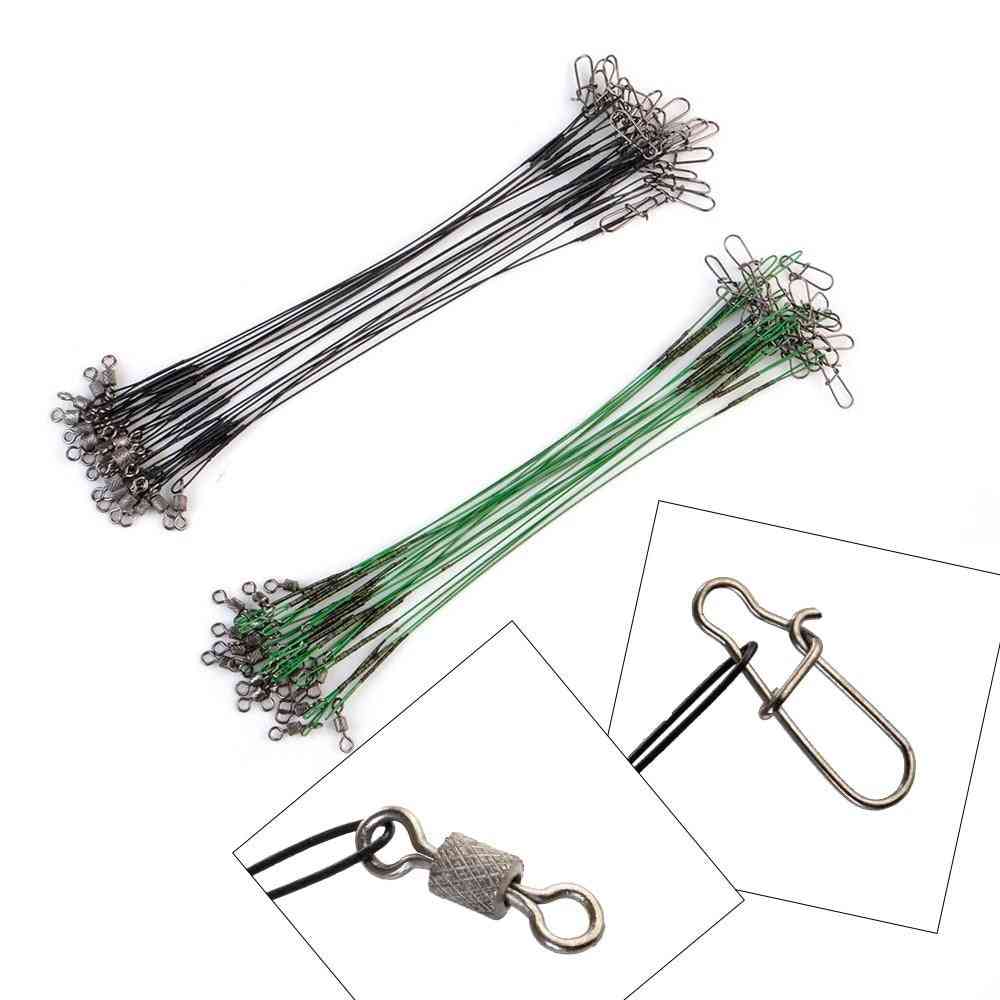 Anti-bite Steel Wire, Leader Leashes Fishing With Swivel Fishing, Lure Accessories