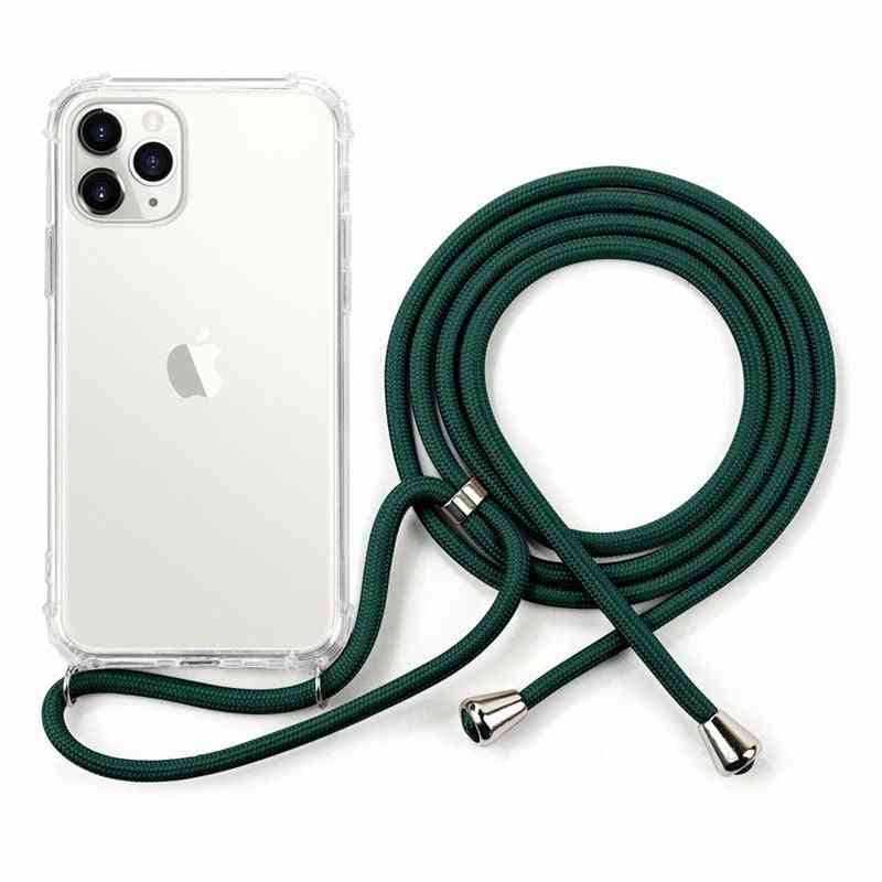 луксозен прозрачен калъф за телефон, кръстосани въжета за iphone