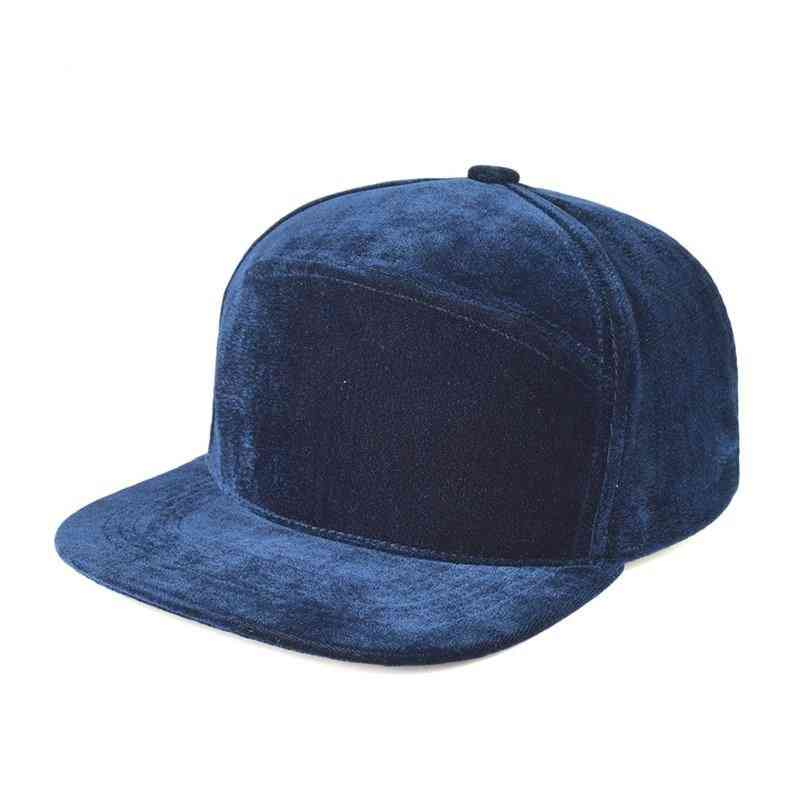 Faux Velvet Baseball Cap, Hip Hop Snapback Hats