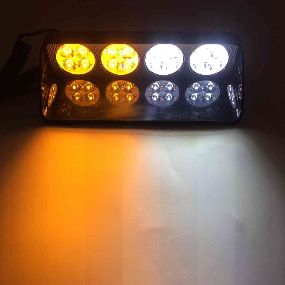 светодиодна стробна лампа за лобово стъкло полиция мигащи предупредителни светлини