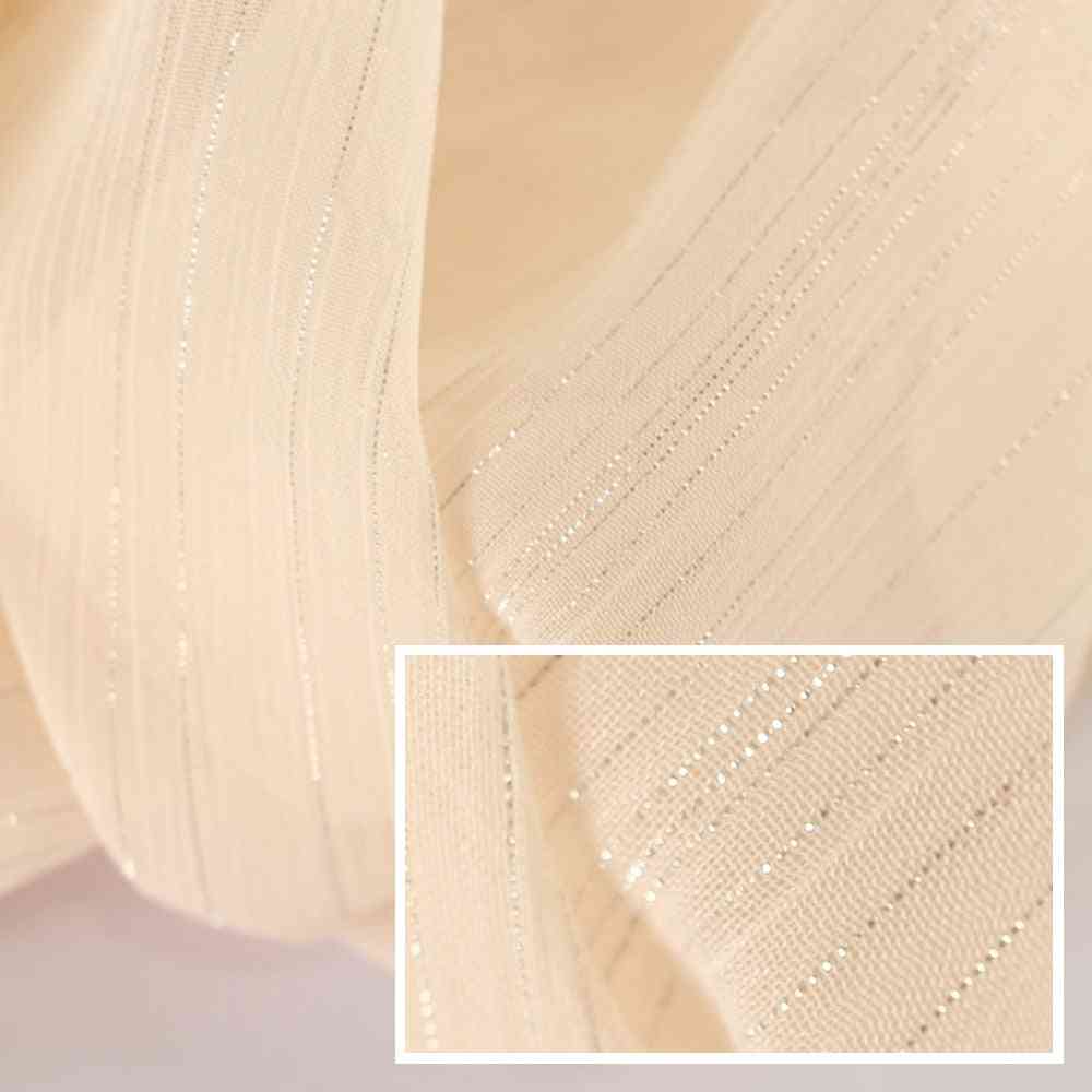 Chiffon Fabric With Silver Linings, Crepe For Costumes Scarf