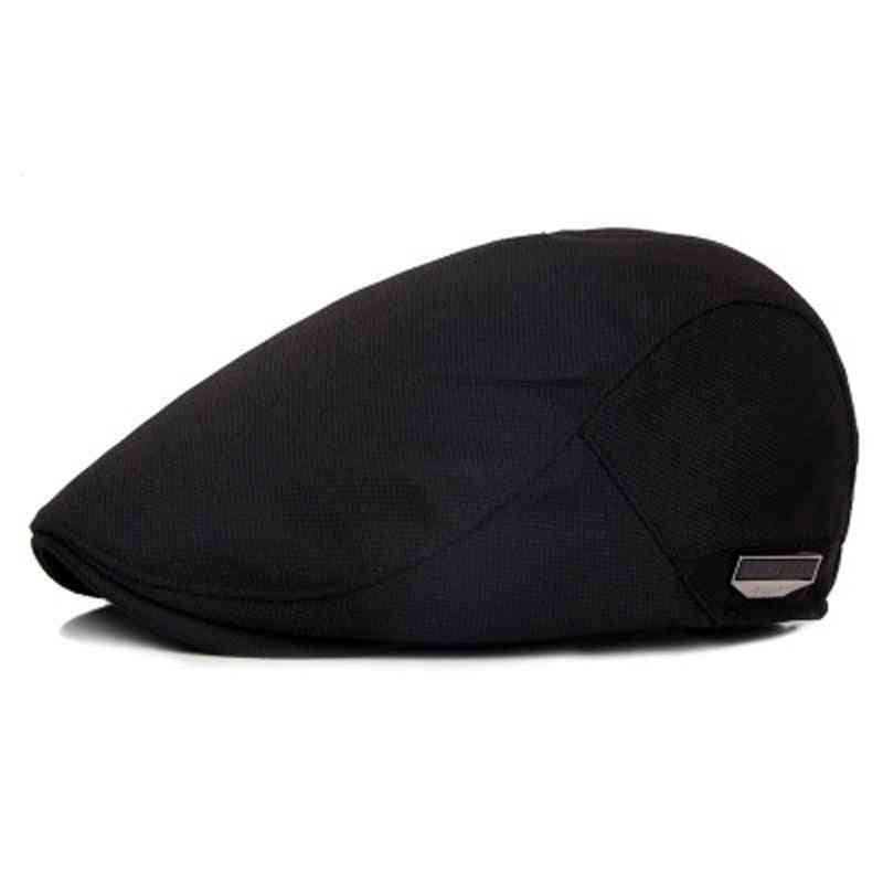 Unisex Summer Casual Sun Hats, Black Berets Cap