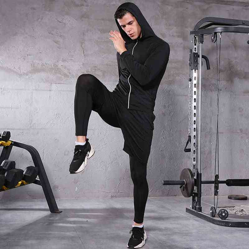 Men Sportswear Compression Sport Suits Breathable Gym Clothes