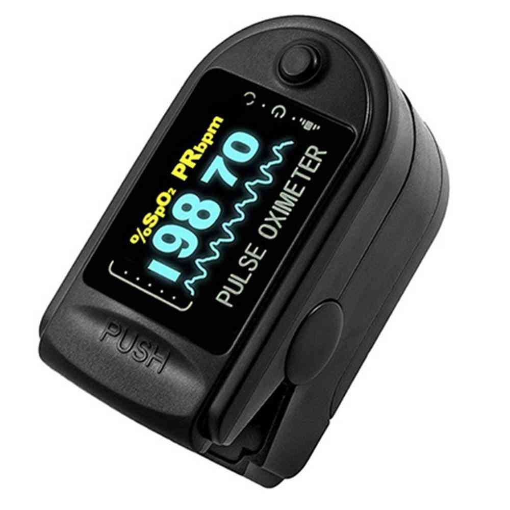Finger Pulse, Heart Rate, Oximeter And Bag For Storage