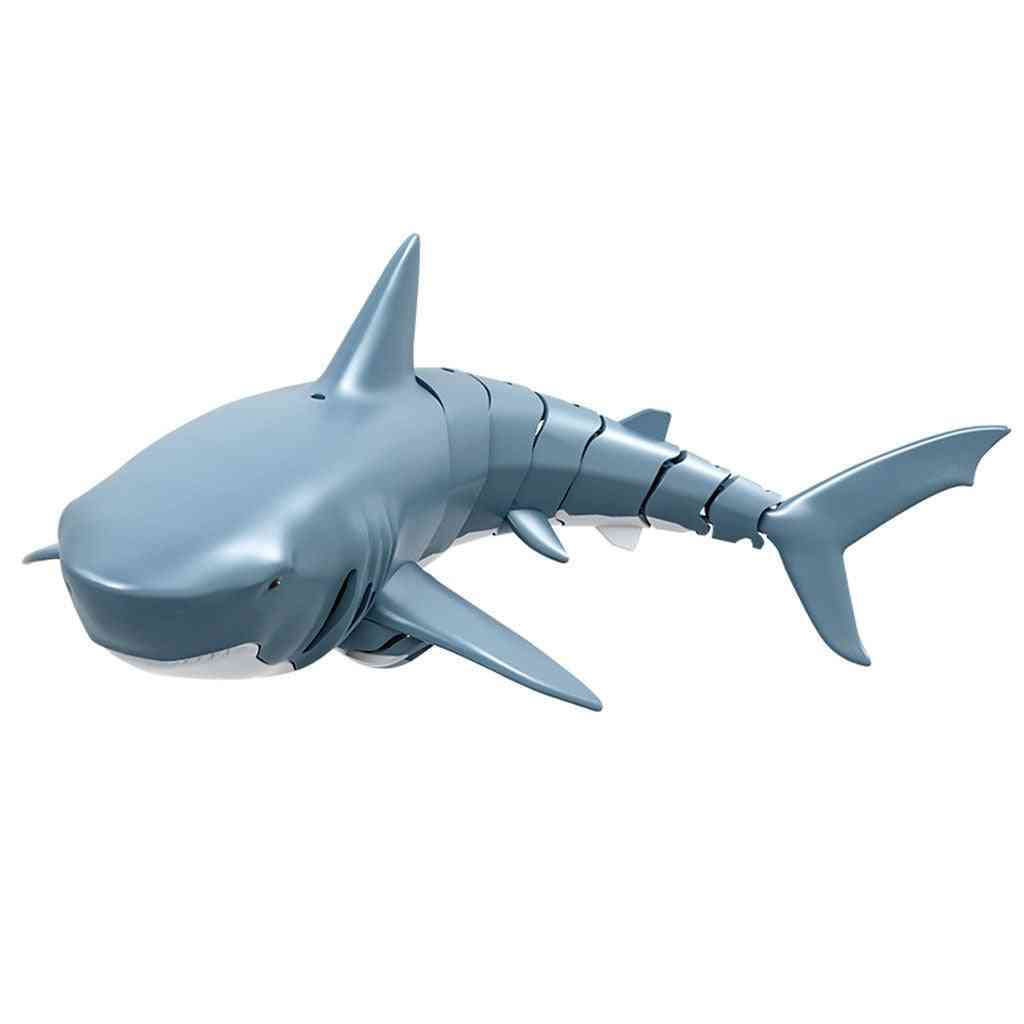Mini barco de peces tiburón electrónico 2.4g rc, teledirigido, juguete de simulación