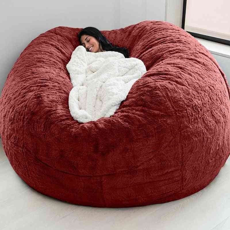 Miękka fasola narzuta na sofę, impreza rozrywka gigantyczne duże okrągłe łóżko ze sztuczną poduszką;