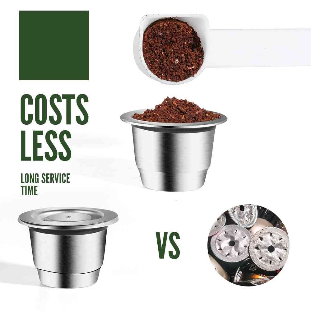 Capsulă de cafea din oțel inoxidabil pentru capsule nespresso, inox, reumplibile, reutilizabile