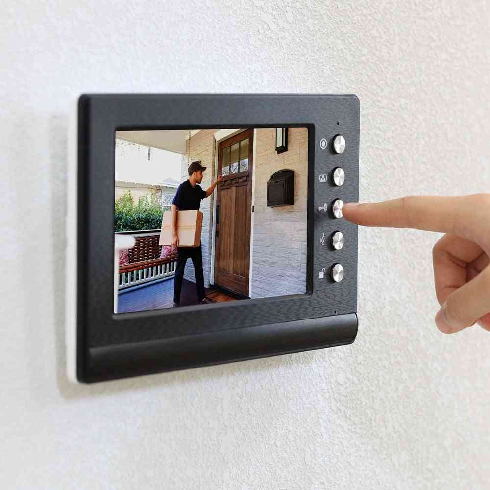 2 Monitors, Video Door Phone, Support 2-electric Locks For Home Lock Access, Control System