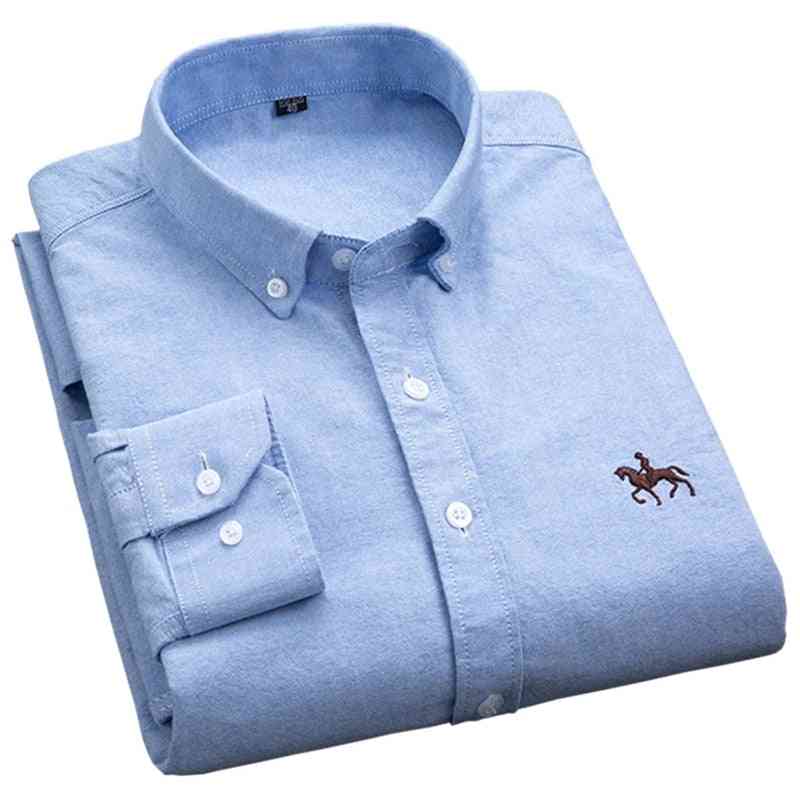 Cotton Excellent Comfortable Slim Fit Button Collar Business Men Casual Shirts / Tops