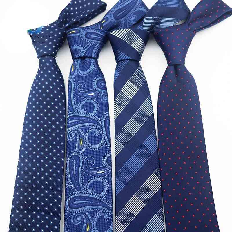 Classic Polyester, Woven Plaid Dots, Party Necktie