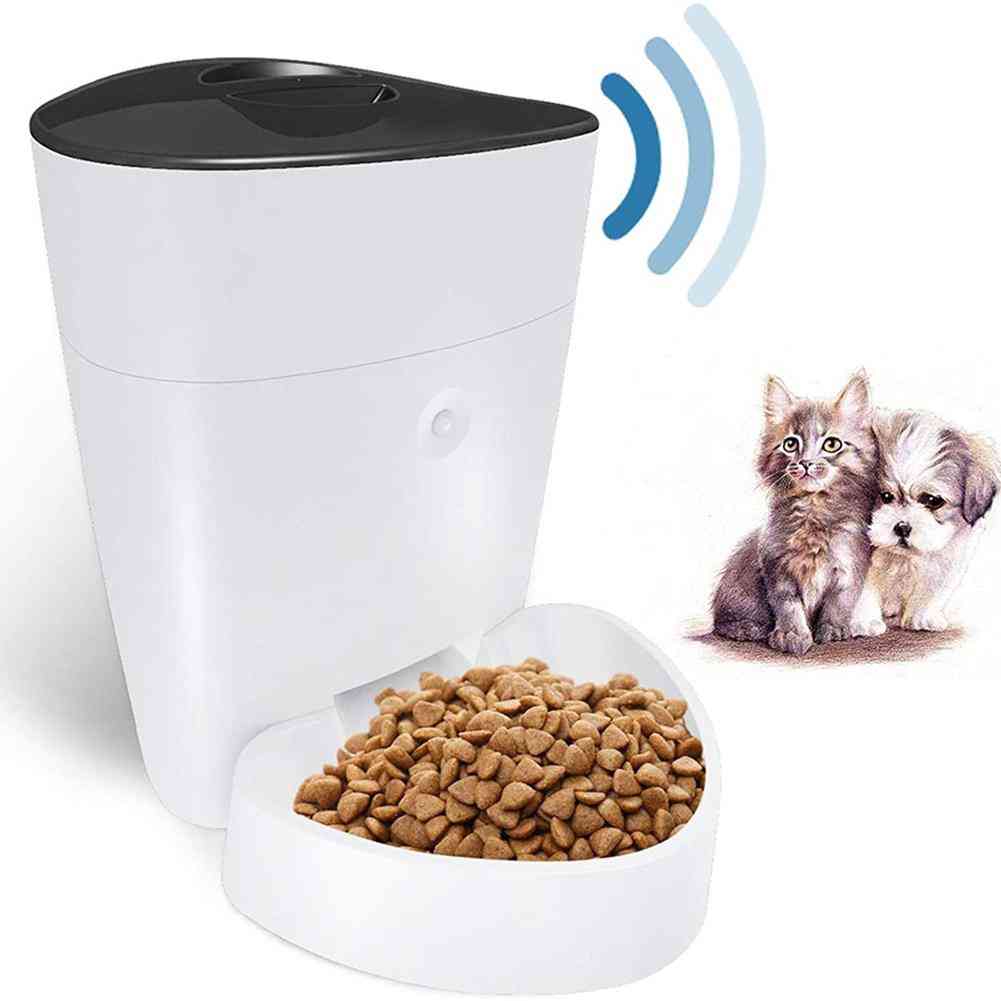 Automatique- 4l wifi intelligent, mangeoire pour animaux de compagnie, minuterie distributeur de nourriture pour chiens et chats