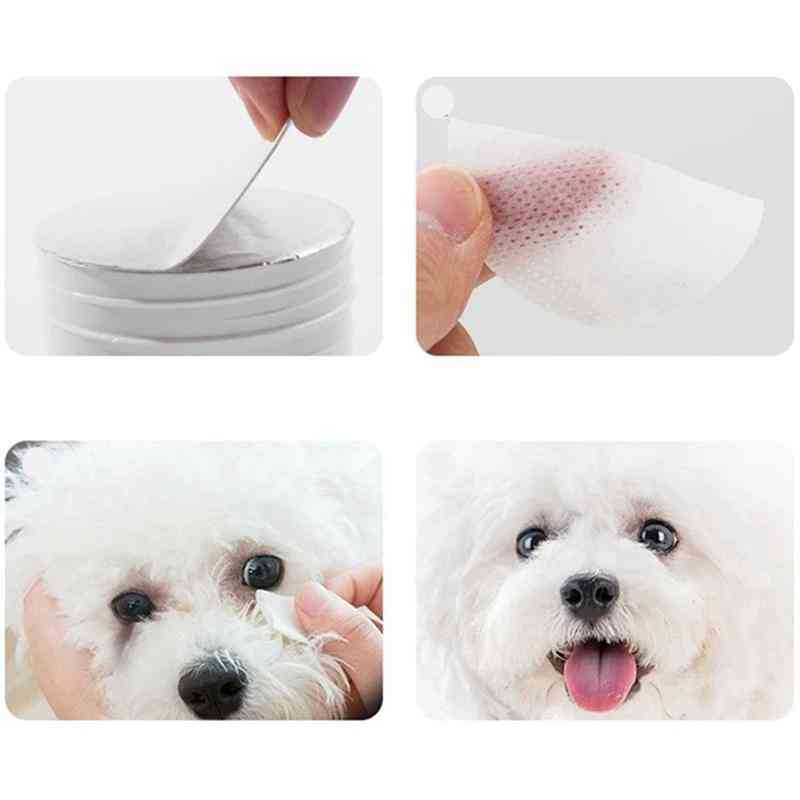Toallitas húmedas para mascotas con extracto suave de aloe para gatos y perros toallitas para los oídos