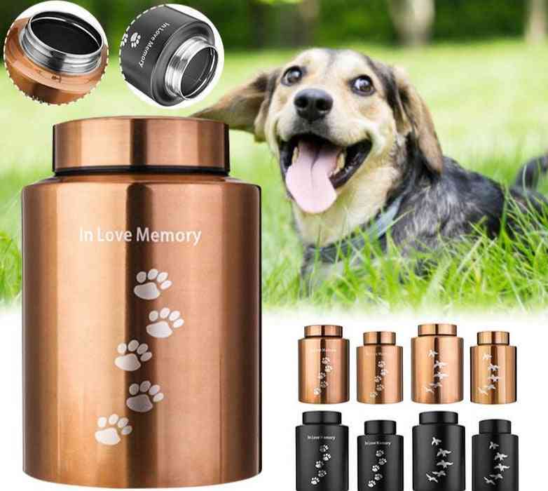 Pets  Cremation Ashes Urn Stainless Steel Storage Tank