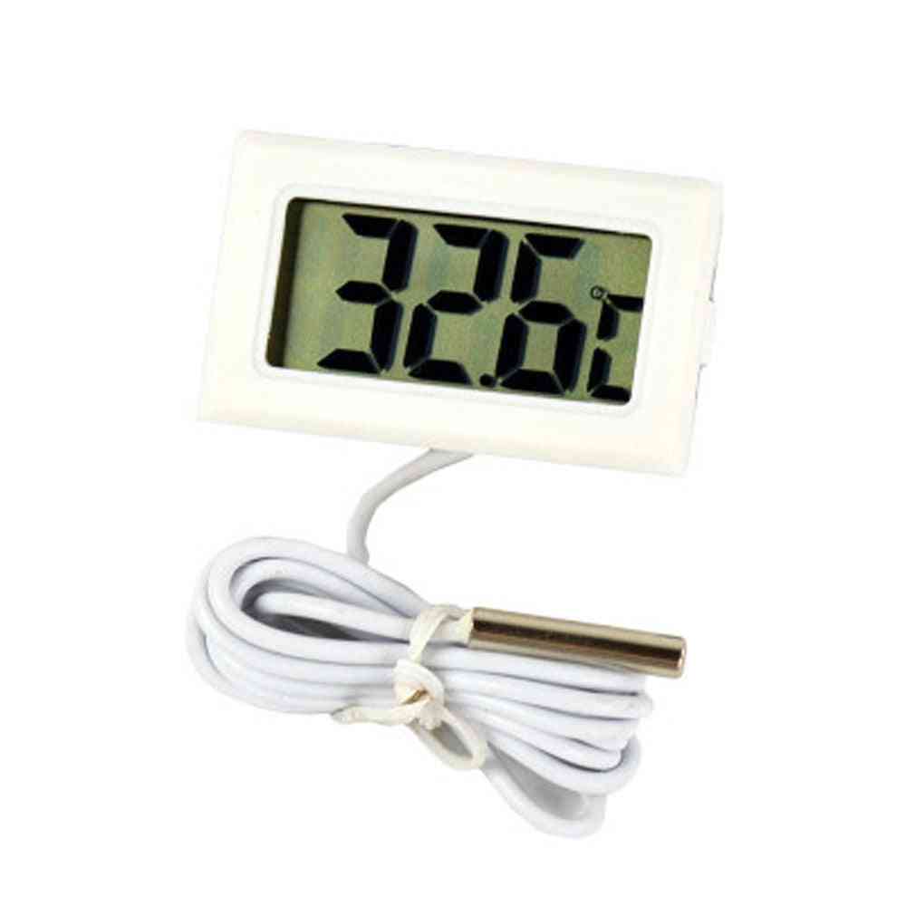 Mini digital lcd-sondtermometer- fisktank, temp-mätare