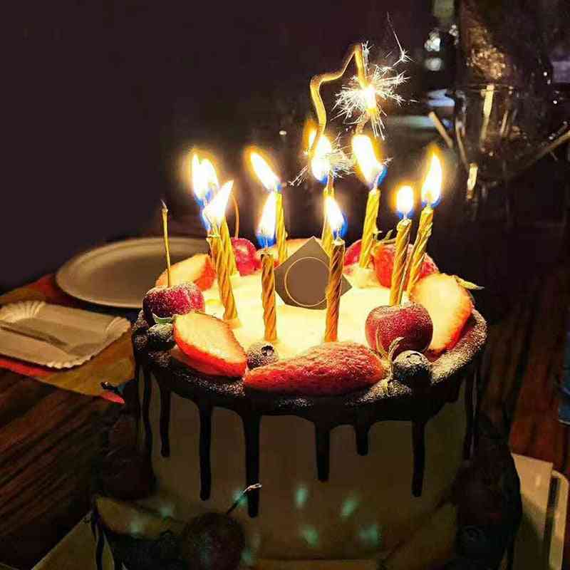 Rallumage magique, astuce, bougie soufflante pour décor de gâteau d'anniversaire (a)