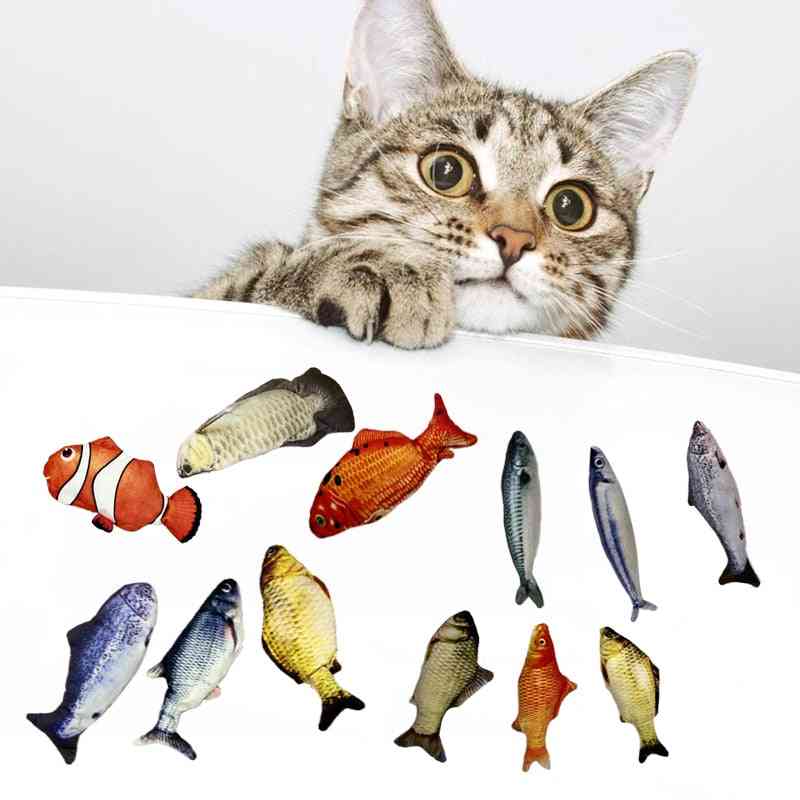 Měkké plyšové třepání, vycpané interaktivní, tančící ryby, hrající si kočičí hračku