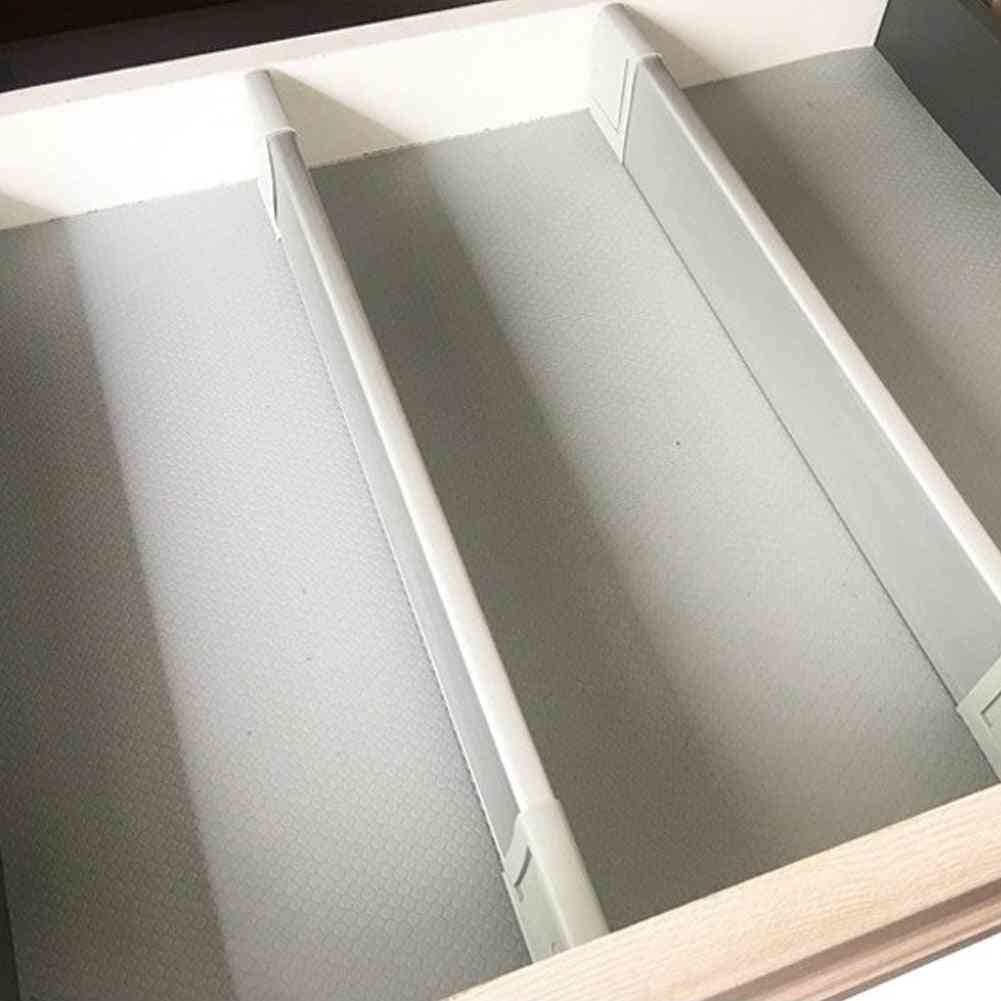 Drawer Dividers White Spring Loaded Expandable Bedroom Organizer Aluminum Storage Baffle
