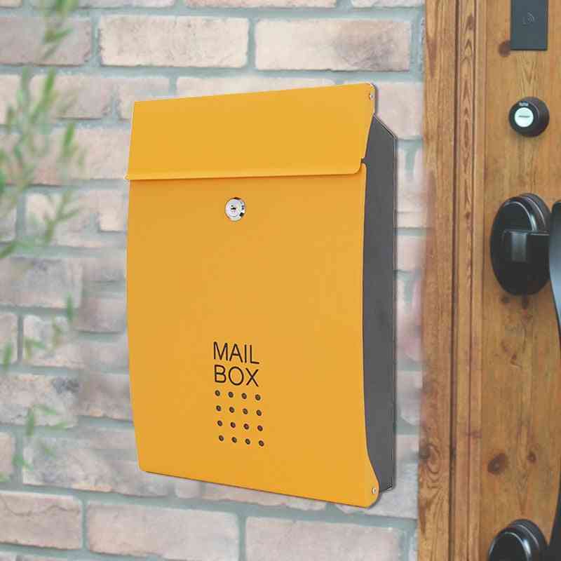 Stainless Steel Wall-mounted Letter Box Outdoor With Lock