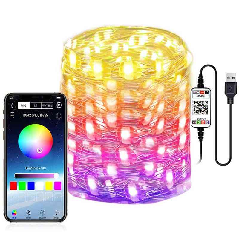 Smart Led, Strip Lights, Bluetooth App Control, String Lamp