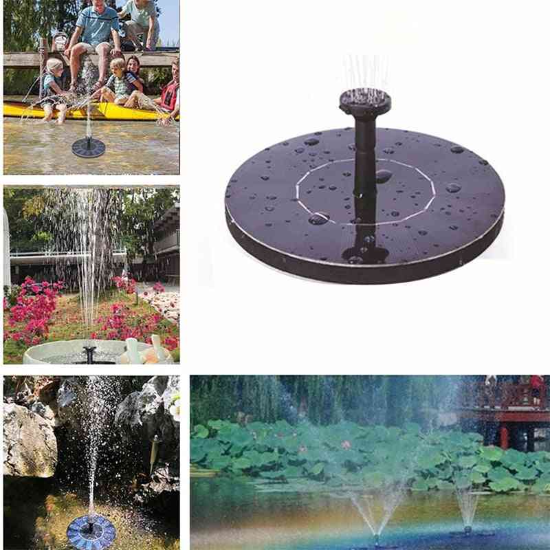 Solar Water Pump, Pond Fountain For Garden Decoration (black)