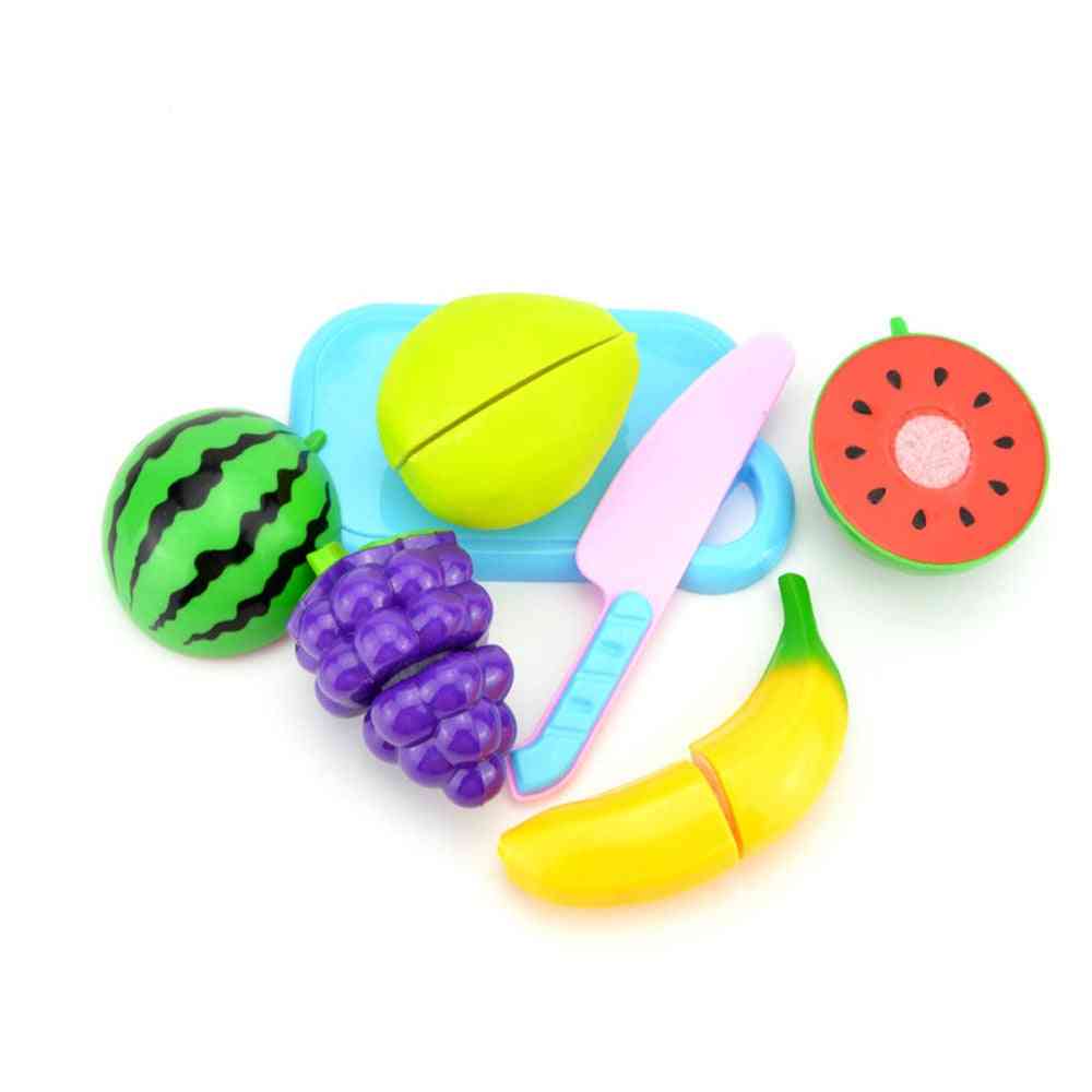Children Pretend Role Play Cutting Fruit Plastic Vegetables Food House Toy