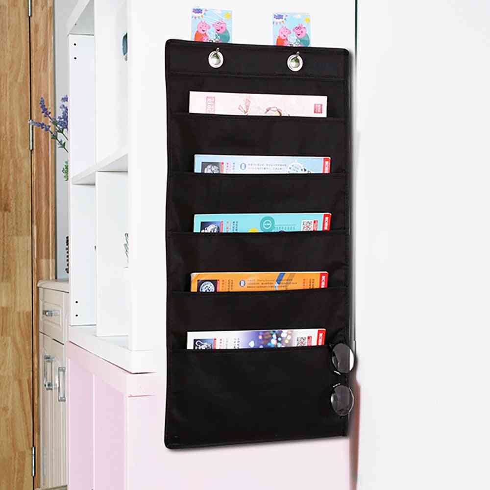 Document Hanging Storage Bag, Oxford Cloth Pocket Chart, File Holder