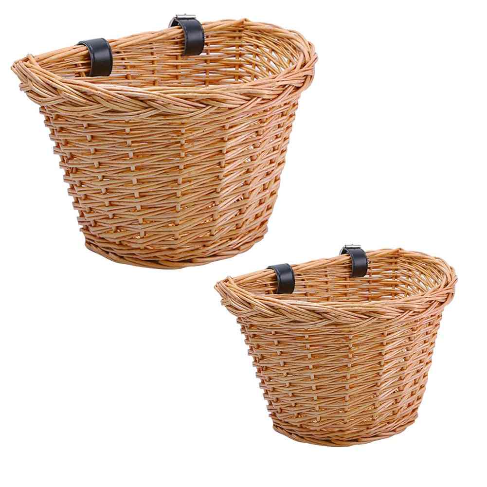 Waterproof- Front Food Basket Storage With Fixed Strap, Bike Cargo