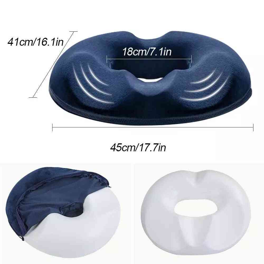 Comfort Donut Seat Cushion Sofa Memory Foam Anti Hemorrhoid Massage Tailbone Pillow