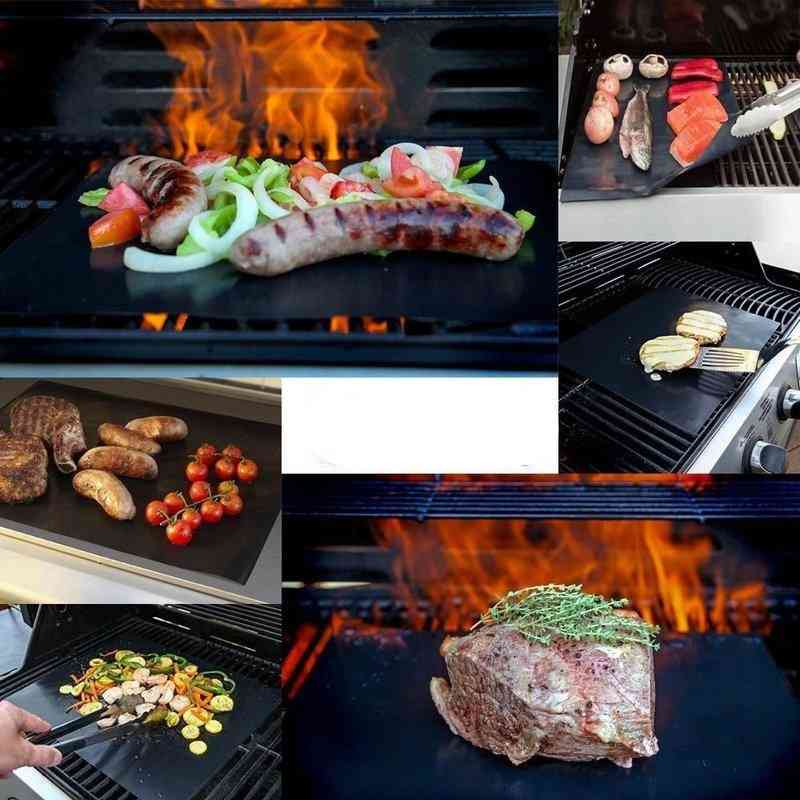 Non-stick Bbq Grill Mat Barbecue Baking Liners Reusable
