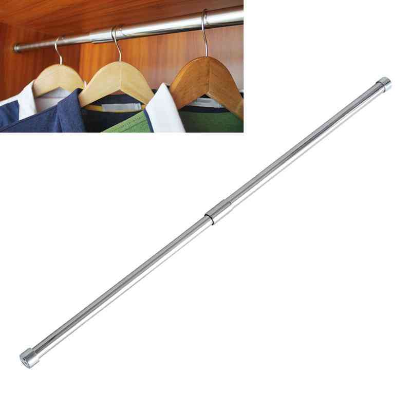 Retractable Adjustable Stainless Steel Clothes Hanging Rod Pole