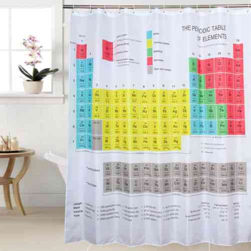 Periodic Table Of Elements, Chemical Form Digital Printing  Shower Curtain