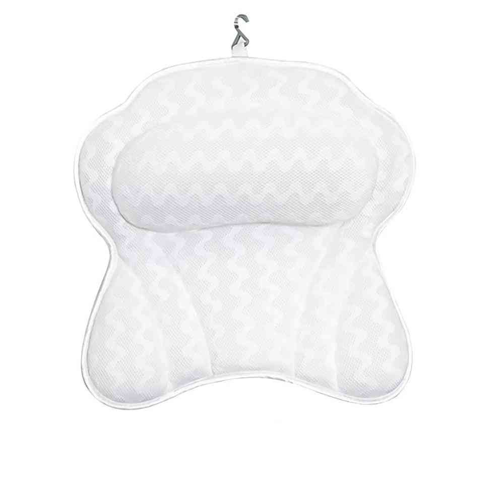Neck Comfort Bathtub Pillow With Suction Cup
