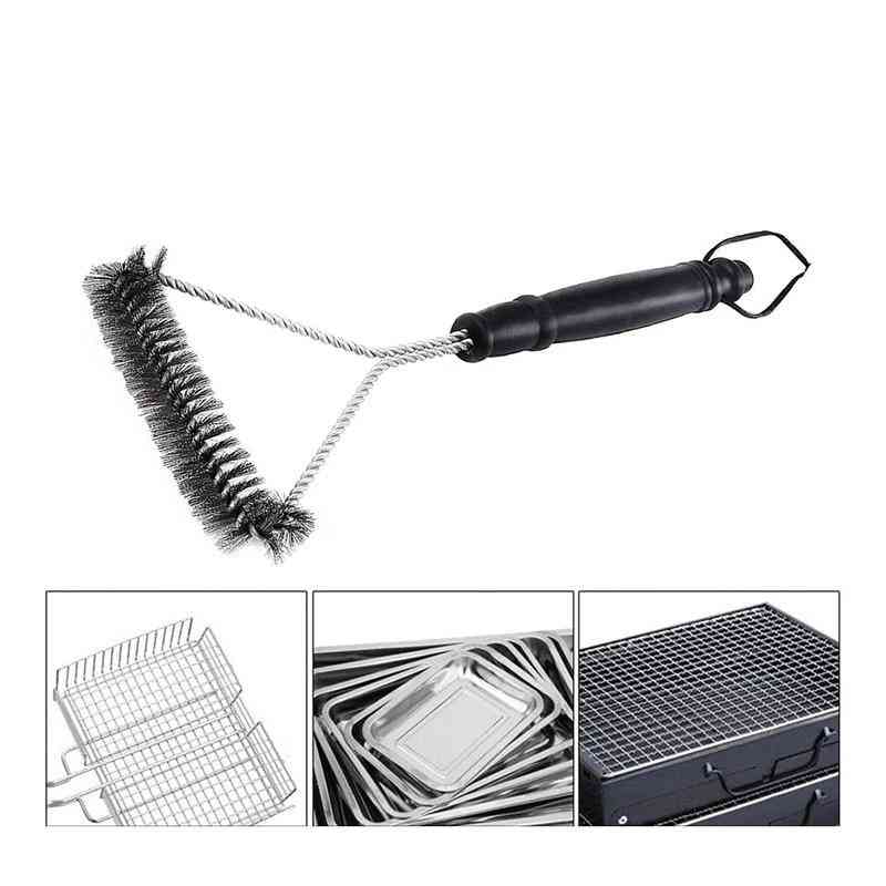 Stainless Steel Cooking Tools Wire Bristles Triangle Cleaning Brushes
