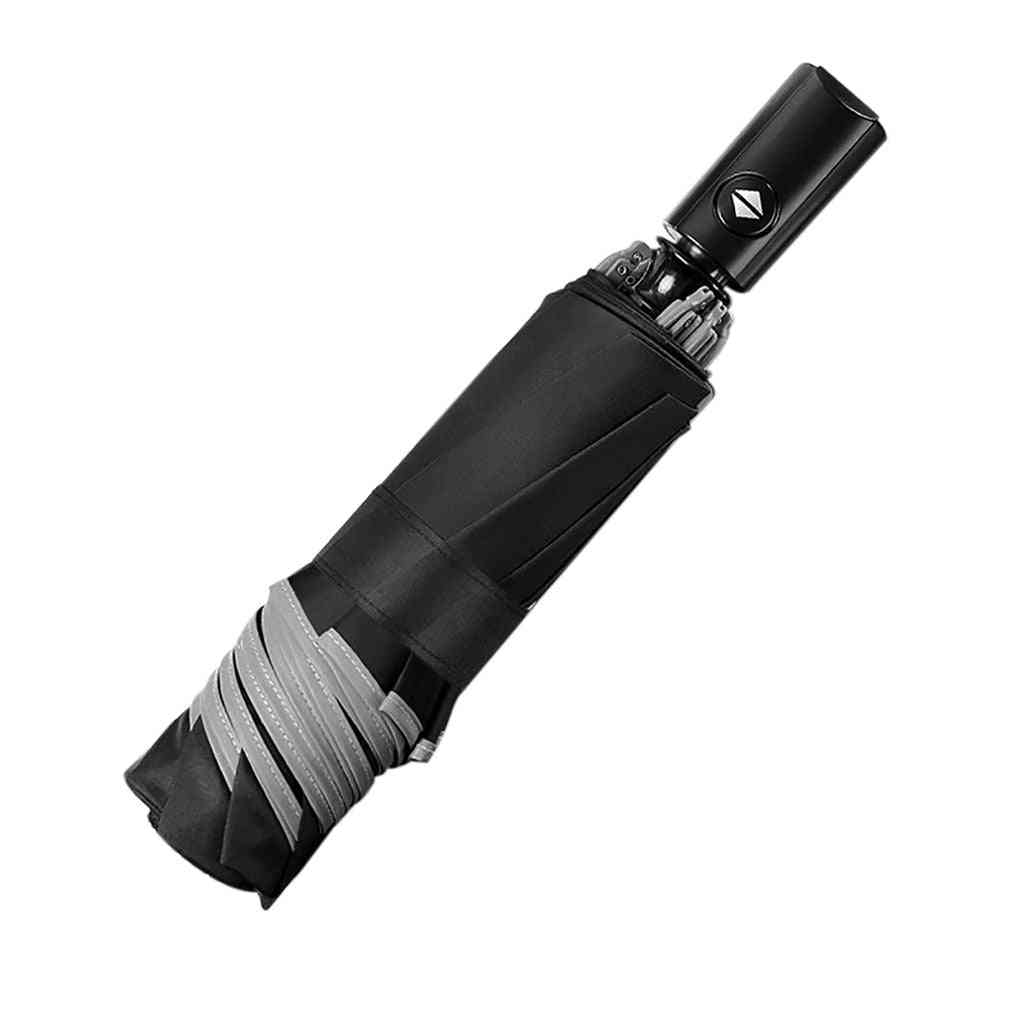 Automatic Reverse Folding, Business Umbrella With Reflective Strip