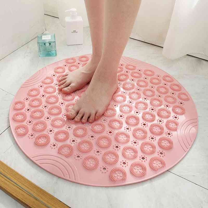 Non-slip Bathroom, Plastic Massage, Round Carpet Mat Pad