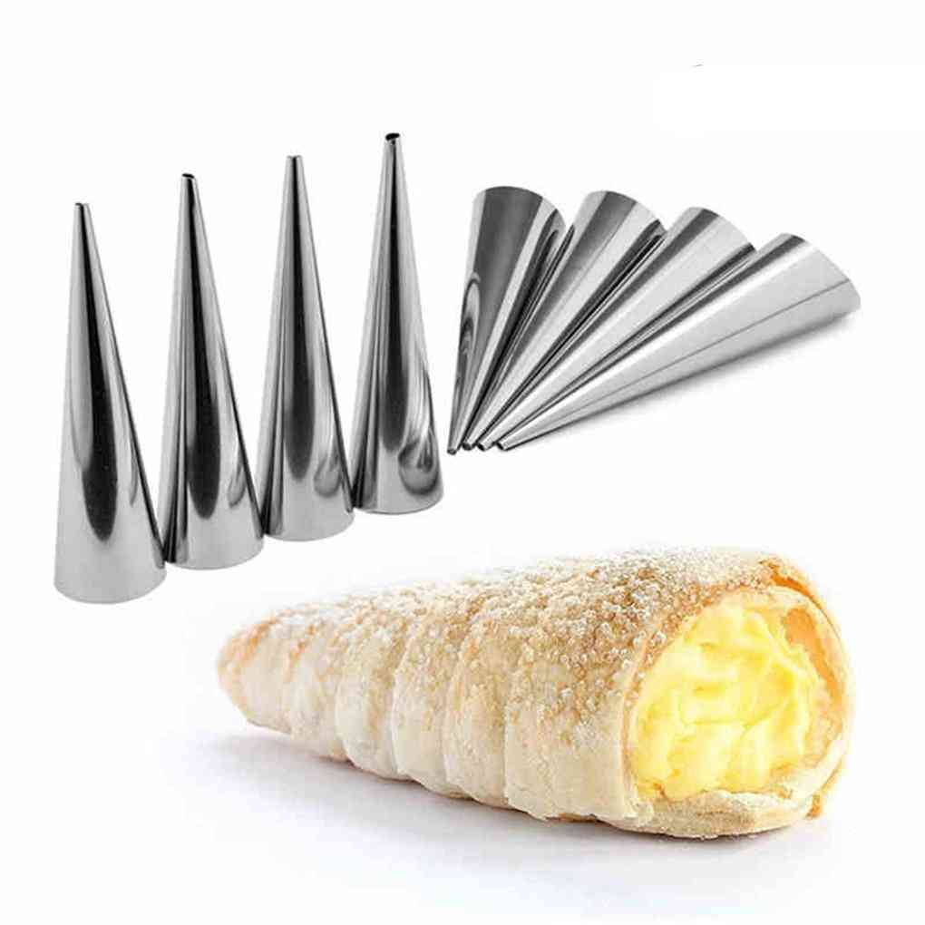 Stainless Steel- Spiral Croissants, Conical Tube, Cone Roll Moulds