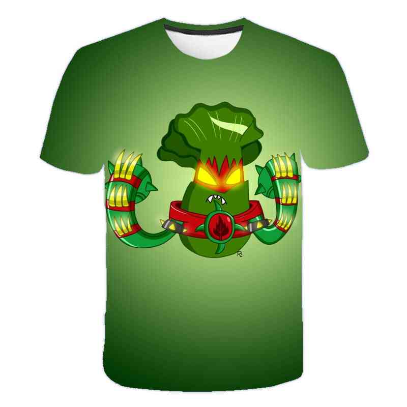 3d Printed- Plants Vs Zombies, Casual Clothes T-shirt For