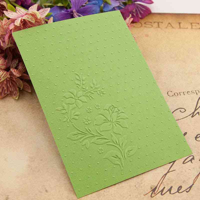 Diy Scrapbooking Embossing Folders Flower Layering Plastic Decoration Card