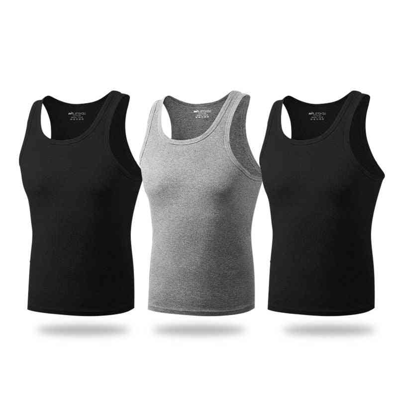 Casual Stretchy- Pure Cotton, Round Neckline Vest
