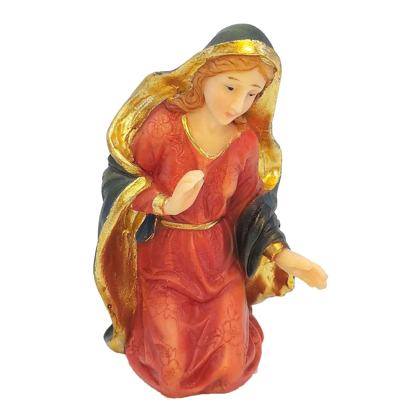 Зайтън статуя комплект за рождество Христово, фигурки бебе Исус, миниатюри за ясли, декорация за дома