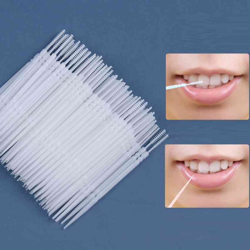 Pick Interdental Brush, Double-head, Teeth Cleaning Toothpick, Oral Care Tool