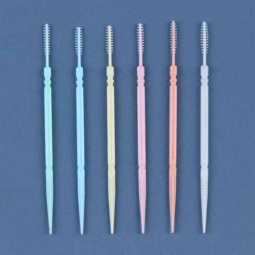 Plukke interdental børste, dobbelt hode, tannrensende tannpirker, verktøy for munnpleie