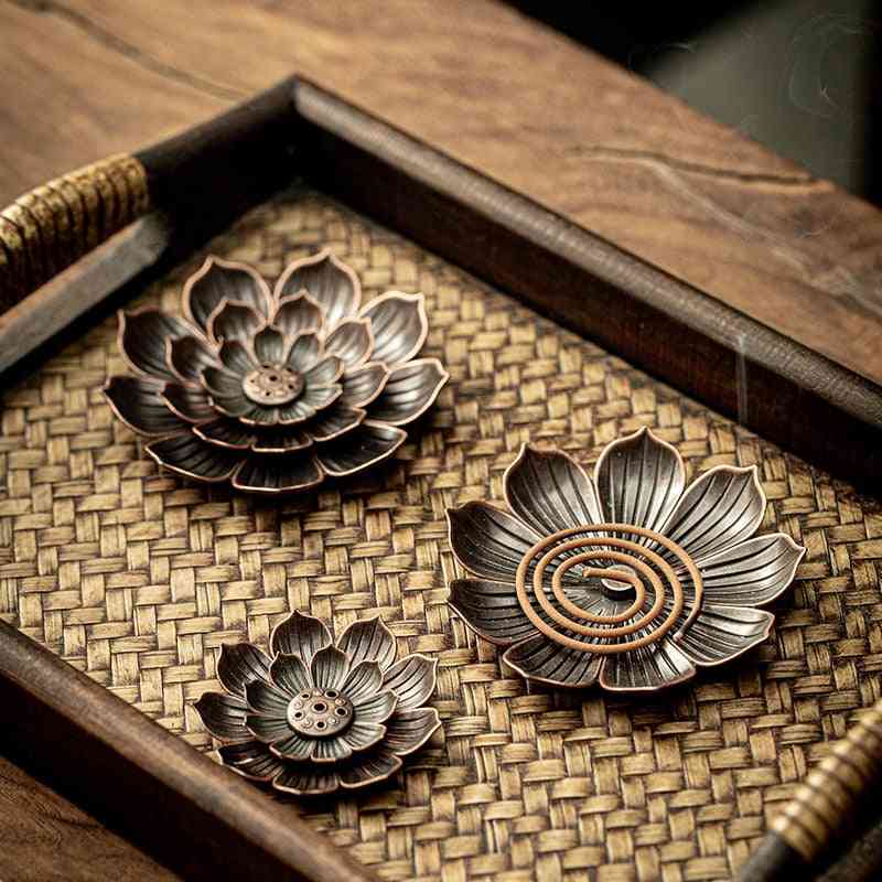 Quemador de placa de budismo, soporte de loto