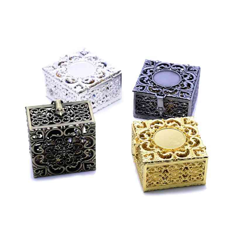Náhrdelník z ružencových korálikov, kovový kresťanský katolík, náboženské šperky, úložný box na puzdro