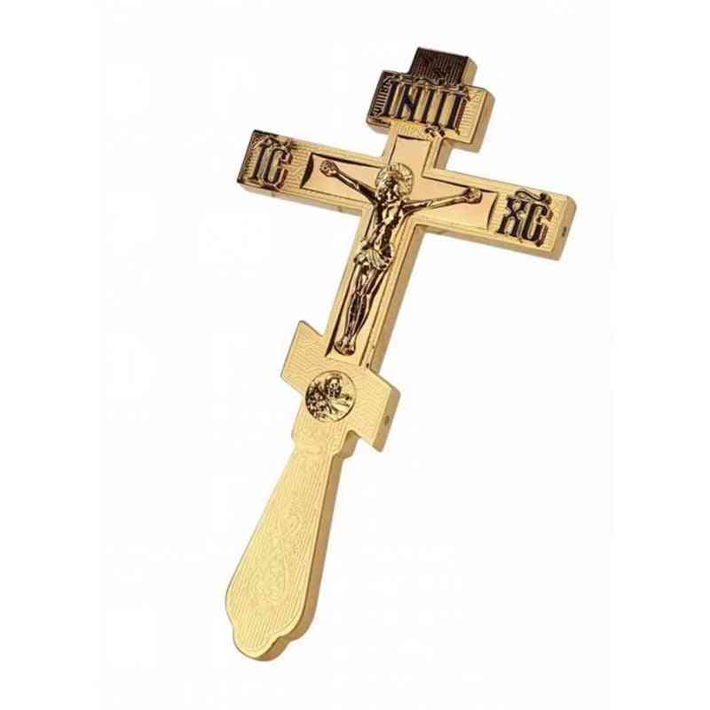 Iisus ortodox- ustensile bisericești de mână, cruce catolică